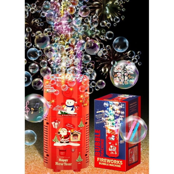 Mini Masina automata de facut baloane de sapun SparkleBubble Doty®, cu acumulator, 17x9 cm, 80 ml, stickere incluse, rosu [7]