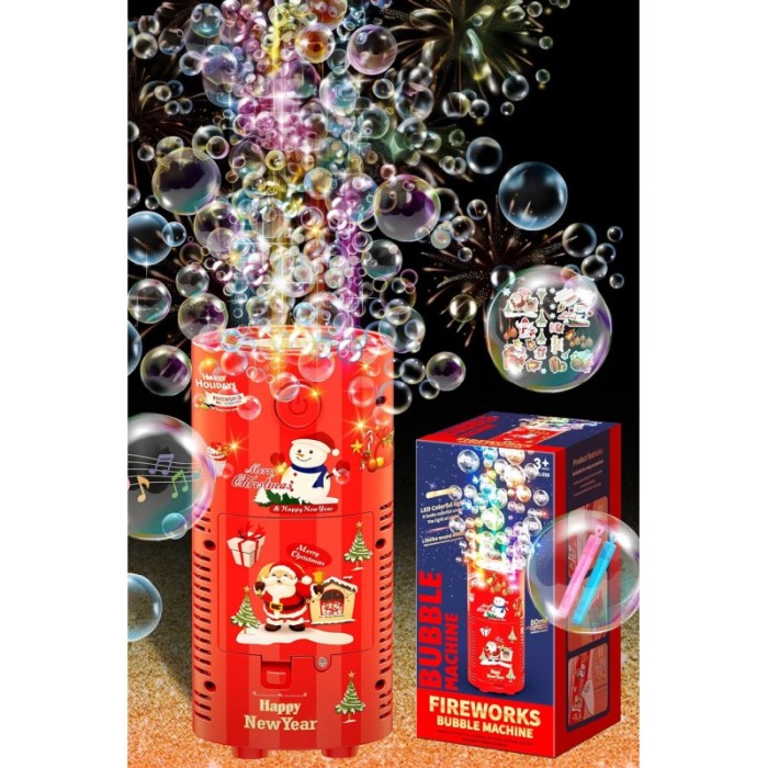 Mini Masina automata de facut baloane de sapun SparkleBubble Doty®, cu acumulator, 21x11 cm, 240 ml, stickere incluse, rosu [6]