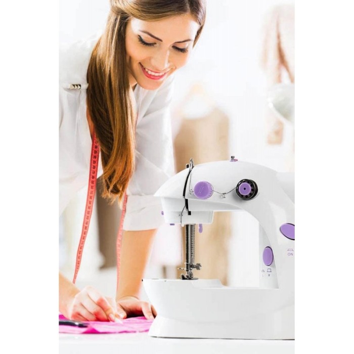 Mini masina de cusut Cara,portabila, practica, accesorii incluse,iluminare si design ergonomic, materiale de calitate, 2000imp/m [6]