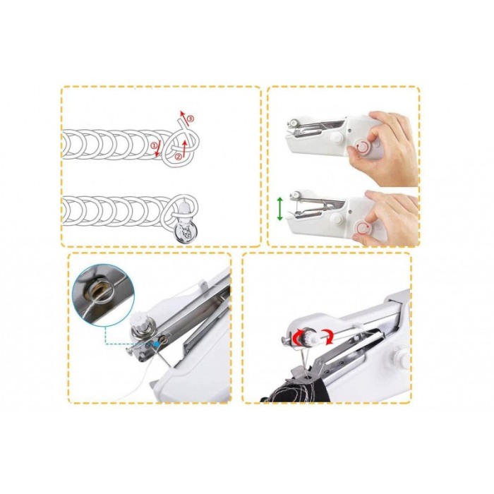 Mini masina de cusut portabila Mara,pentru cusaturi usoare, practica, accesorii incluse,3 bobine incluse, materiale de calitate, [3]