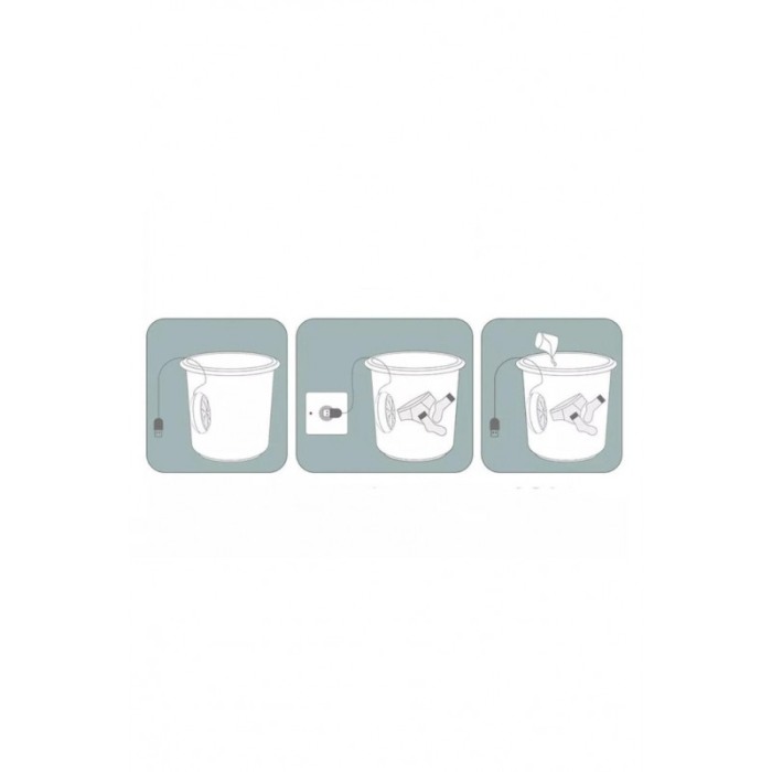 Mini masina de spalat SmartWashing Machine, pentru haine sau vesela, conectare USB, 9x5 cm, alb, Doty®️ [8]
