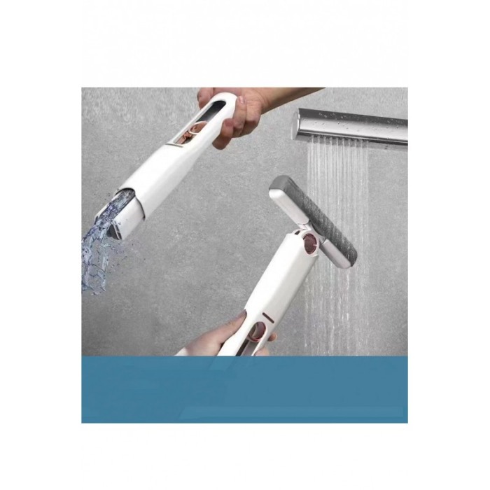 Mini mop MCleaner pentru suprafete si geamuri, cu sistem autostoarcere,burete inclus, 30x15 cm, alb, Doty®️ [2]