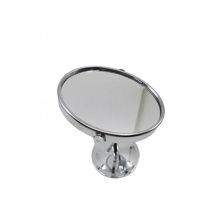 Mini oglinda cosmetica 2 in 1 TwoFaces, mareste 4x, portabila, design minimalist, argintiu, 16x10 cm, Doty®️ [5]