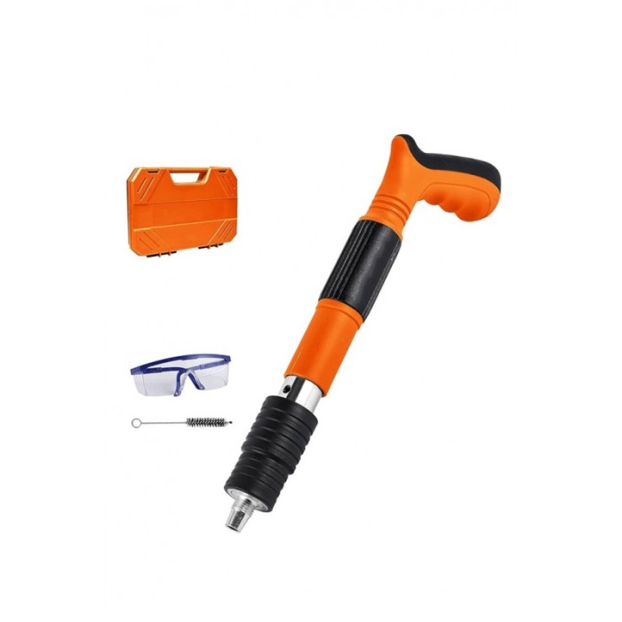 Mini Pistol manual pentru fixarea cuielor Nail Gunner Doty®, 30 cm, calibru 7.3 cm, pneumatic, portocaliu [5]