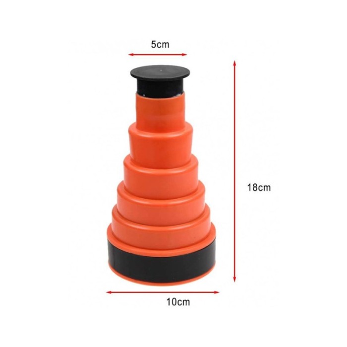 Mini pompa de desfundat scurgerile ClogBuster Doty®, sistem manual, polipropilena si silicon, portocaliu, 18x10 cm [4]