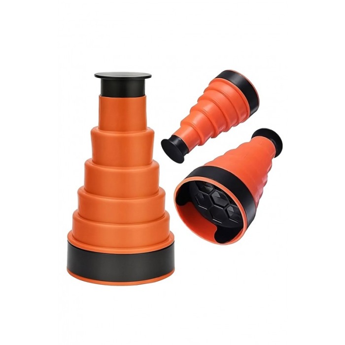 Mini pompa de desfundat scurgerile ClogBuster Doty®, sistem manual, polipropilena si silicon, portocaliu, 18x10 cm [6]