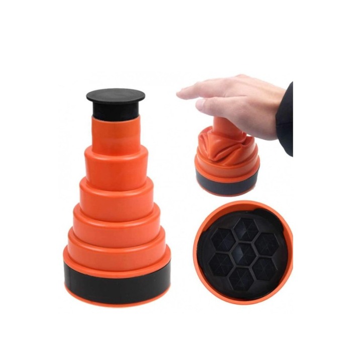 Mini pompa de desfundat scurgerile ClogBuster Doty®, sistem manual, polipropilena si silicon, portocaliu, 18x10 cm [3]