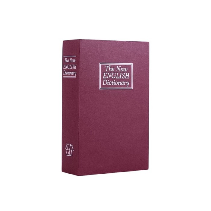 Mini seif BookValue, forma de carte , cu cheita, sigur, design realist, 18x12 cm , bordo [1]