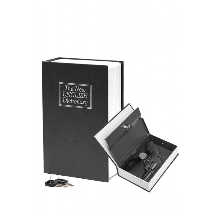 Mini seif BookValue, forma de carte , cu cheita, sigur, design realist, 18x12 cm , negru [4]