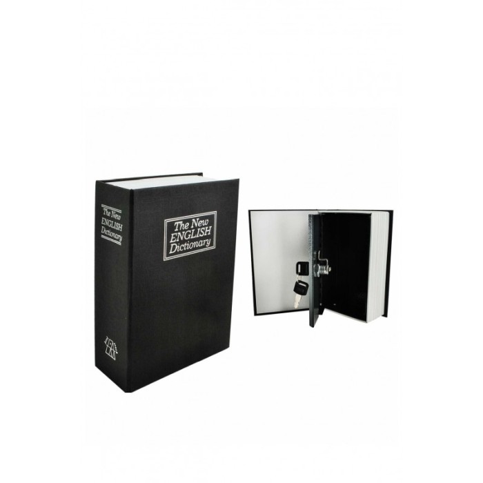 Mini seif BookValue, forma de carte , cu cheita, sigur, design realist, 18x12 cm , negru [2]