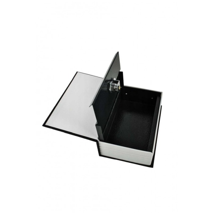 Mini seif BookValue, forma de carte , cu cheita, sigur, design realist, 18x12 cm , negru [3]