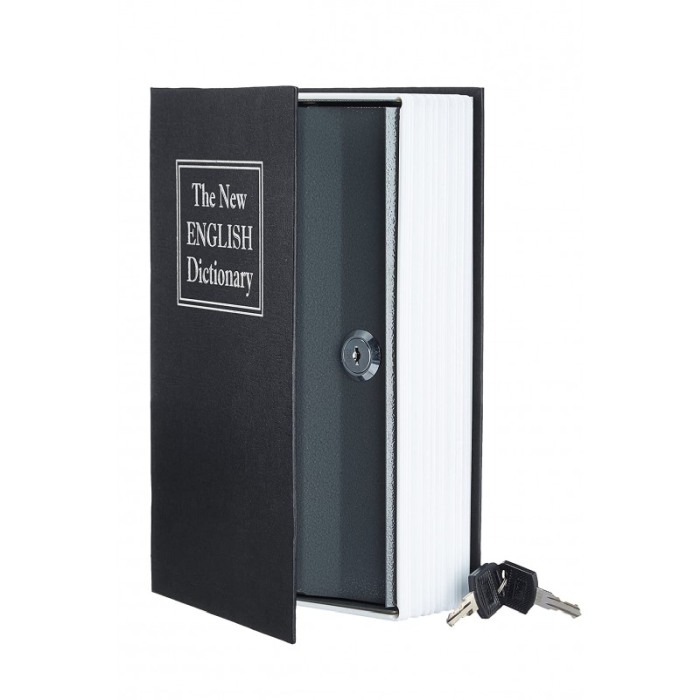 Mini seif BookValue, forma de carte , cu cheita, sigur, design realist, 18x12 cm , negru [6]