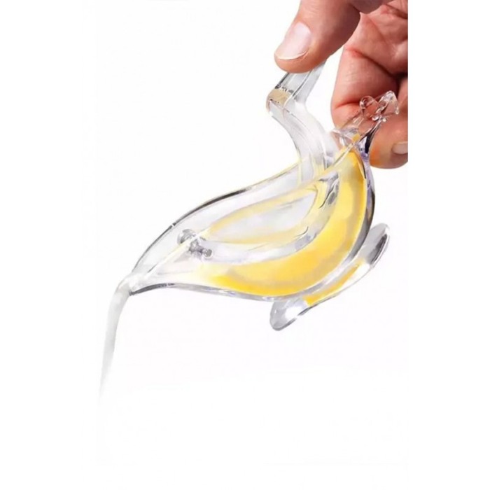 Mini storcator de lamaie Bird Squeezer, manual, din plastic, usor de utilizat si curatat, 12 cm, transparent, Doty® [5]
