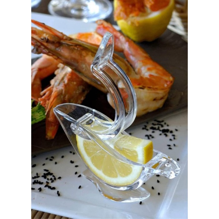 Mini storcator de lamaie Bird Squeezer, manual, din plastic, usor de utilizat si curatat, 12 cm, transparent, Doty® [6]