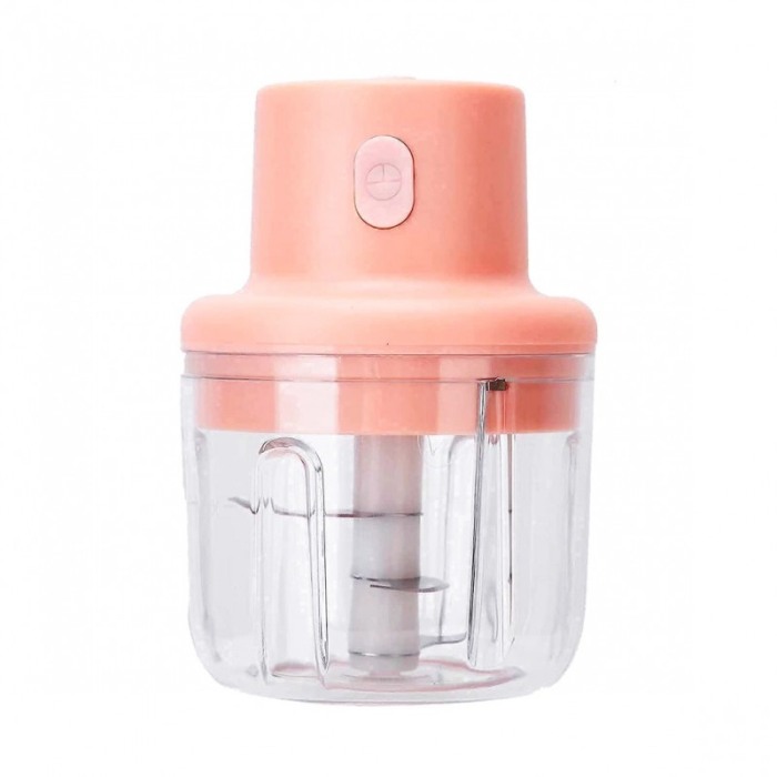 Mini tocator electric PinkChopper, pentru usturoi si alte alimente, USB inclus, 3 lame, 250 ml, roz, Doty® [2]