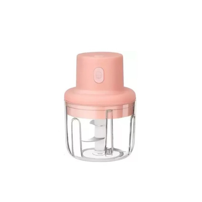 Mini tocator electric PinkChopper, pentru usturoi si alte alimente, USB inclus, 3 lame, 250 ml, roz, Doty® [3]