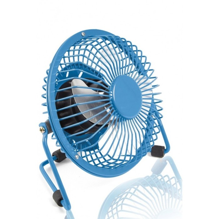 Mini ventilator USB Summer Cool, usor de utilizat, practic, portabil,picior reglabil, 21 x 18 cm , albastru [1]