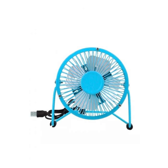 Mini ventilator USB Summer Cool, usor de utilizat, practic, portabil,picior reglabil, 21 x 18 cm , albastru [5]