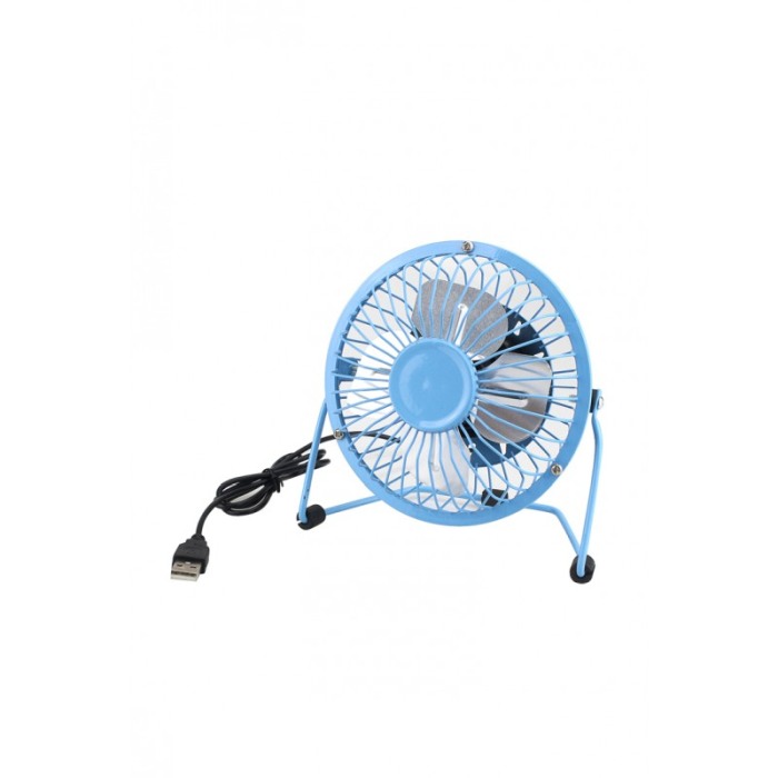 Mini ventilator USB Summer Cool, usor de utilizat, practic, portabil,picior reglabil, 21 x 18 cm , albastru [4]