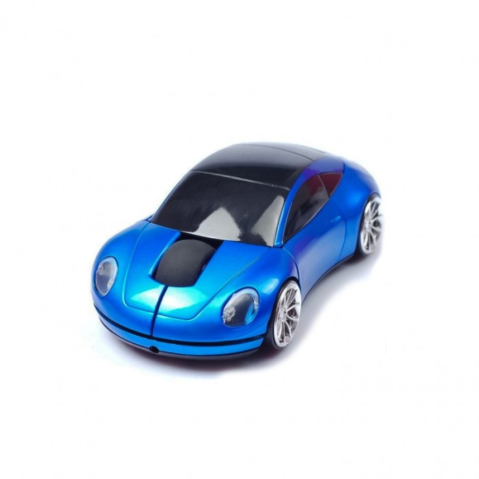 Mouse optic USB SuperCar, wireless 2.4GHZ, design masina , albastru [4]