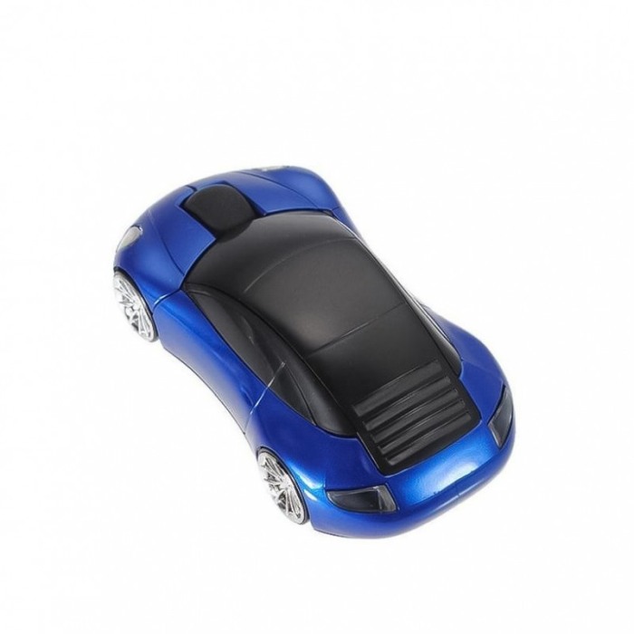 Mouse optic USB SuperCar, wireless 2.4GHZ, design masina , albastru [3]
