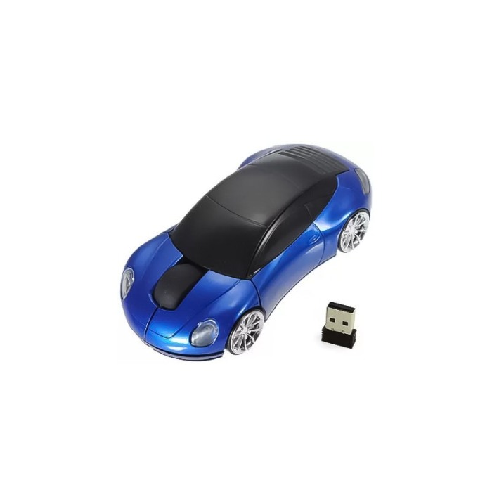 Mouse optic USB SuperCar, wireless 2.4GHZ, design masina , albastru [2]