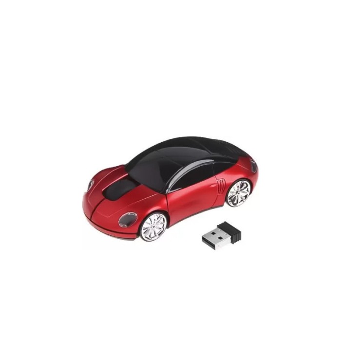 Mouse optic USB SuperCar, wireless 2.4GHZ, design masina , rosu [4]