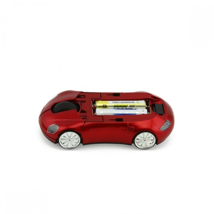 Mouse optic USB SuperCar, wireless 2.4GHZ, design masina , rosu [2]
