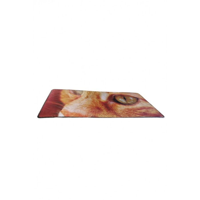Mousepad Boomer Doty®, supradimensionat, design cu pisica, 60x30 cm, din cauciuc, anti-alunecare, portocaliu [4]