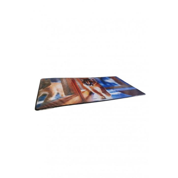 Mousepad Boomer Doty®, supradimensionat, design cu pui de puma, 60x30 cm, din cauciuc, anti-alunecare, multicolor [4]