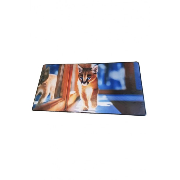 Mousepad Boomer Doty®, supradimensionat, design cu pui de puma, 60x30 cm, din cauciuc, anti-alunecare, multicolor [1]