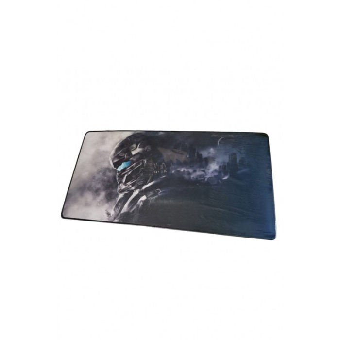 Mousepad Boomer Doty®, supradimensionat, design cu robot, 60x30 cm, din cauciuc, anti-alunecare, albastru inchis [2]