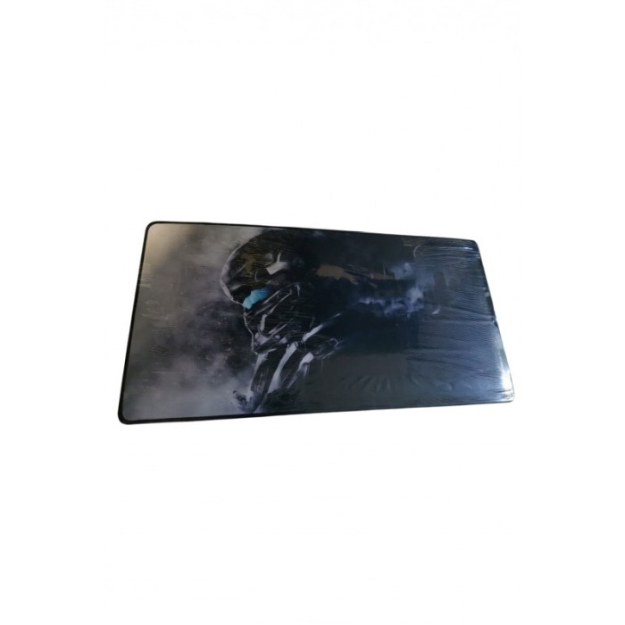 Mousepad Boomer Doty®, supradimensionat, design cu robot, 60x30 cm, din cauciuc, anti-alunecare, albastru inchis [1]