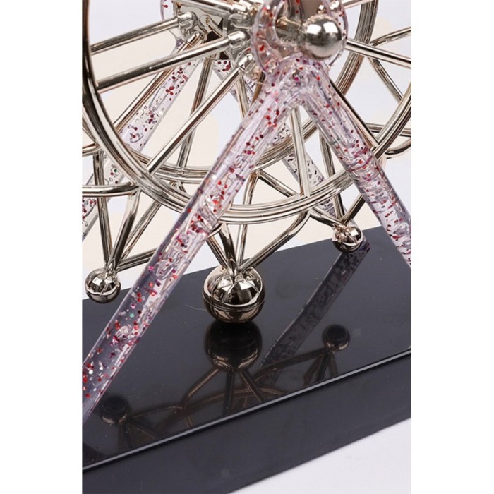 Obiect decorativ Kinetic Wheel Art Doty®, magnetic, efect satisfacator, sculptura kinetica, 24x21 cm, accente argintii [3]