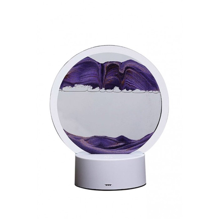 Obiect decorativ pentru birou LightSand Show, tip tablou cu nisip, mov, 16x18.5 cm, Doty®️ [5]