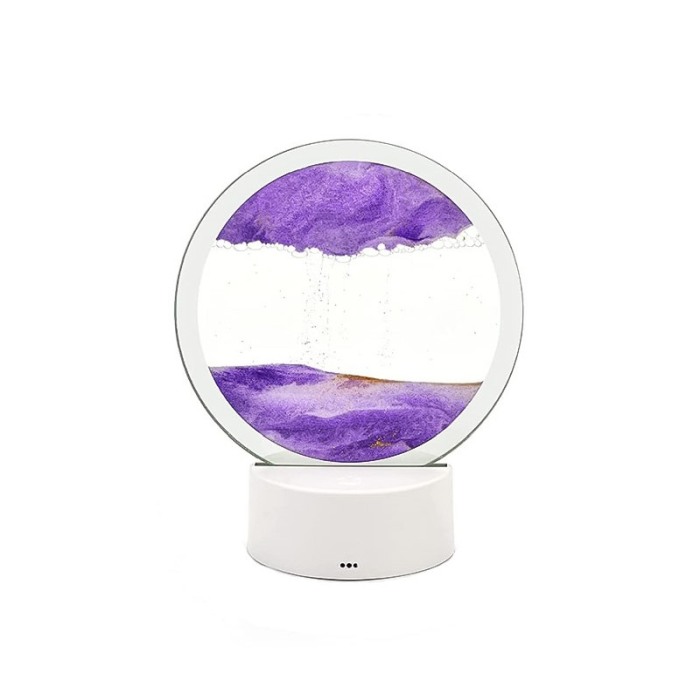 Obiect decorativ pentru birou LightSand Show, tip tablou cu nisip, mov, 16x18.5 cm, Doty®️ [1]
