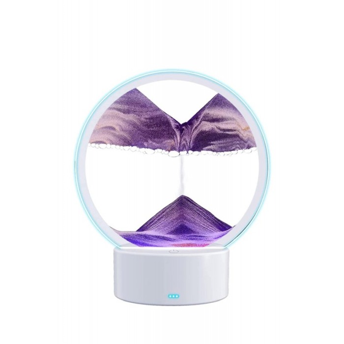 Obiect decorativ pentru birou LightSand Show, tip tablou cu nisip, mov, 16x18.5 cm, Doty®️ [2]