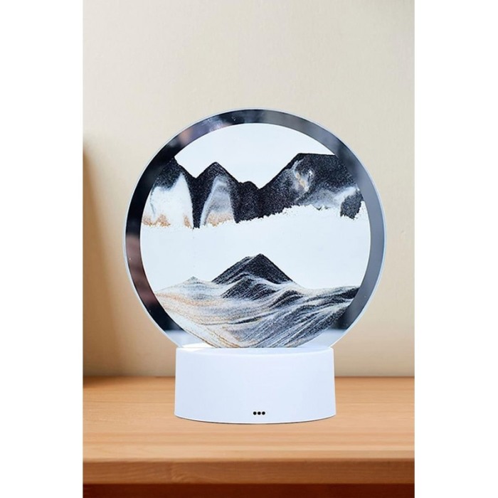 Obiect decorativ pentru birou LightSand Show, tip tablou cu nisip, negru, 16x18.5 cm, Doty®️ [5]