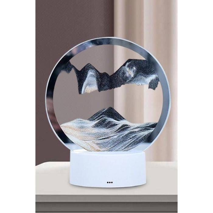 Obiect decorativ pentru birou LightSand Show, tip tablou cu nisip, negru, 16x18.5 cm, Doty®️ [3]