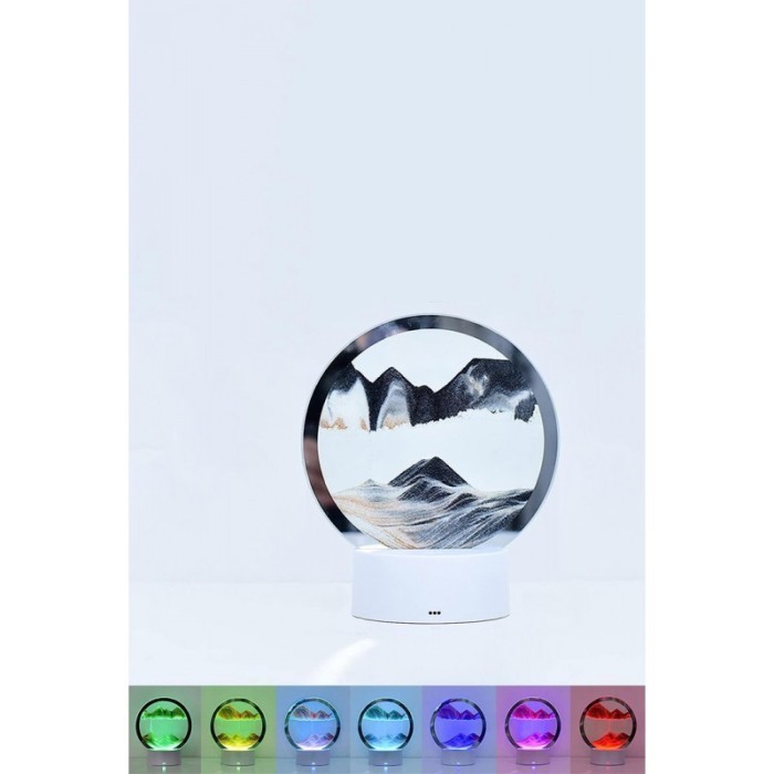 Obiect decorativ pentru birou LightSand Show, tip tablou cu nisip, negru, 16x18.5 cm, Doty®️ [6]