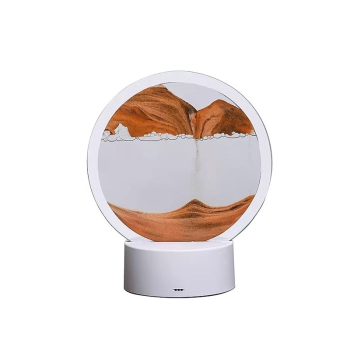 Obiect decorativ pentru birou LightSand Show, tip tablou cu nisip, portocaliu, 16x18.5 cm, Doty®️ [2]