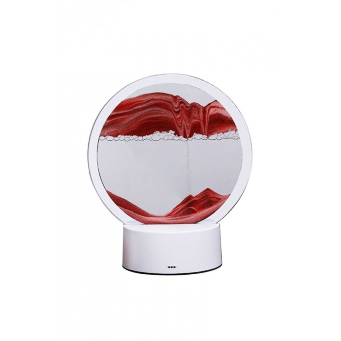 Obiect decorativ pentru birou LightSand Show, tip tablou cu nisip, rosu, 16x18.5 cm, Doty®️ [1]