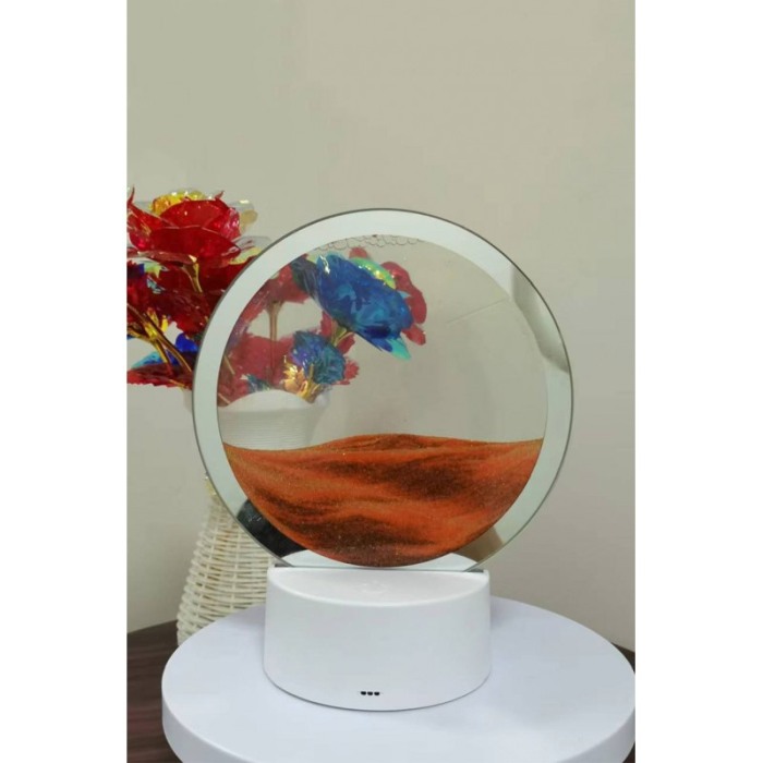 Obiect decorativ pentru birou LightSand Show, tip tablou cu nisip, rosu, 16x18.5 cm, Doty®️ [7]