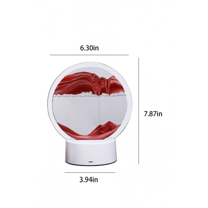 Obiect decorativ pentru birou LightSand Show, tip tablou cu nisip, rosu, 16x18.5 cm, Doty®️ [6]