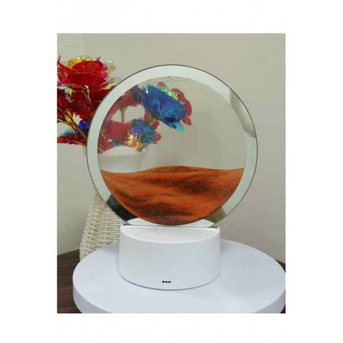 Obiect decorativ pentru birou LightSand Show, tip tablou cu nisip, rosu, 16x18.5 cm, Doty®️ [5]