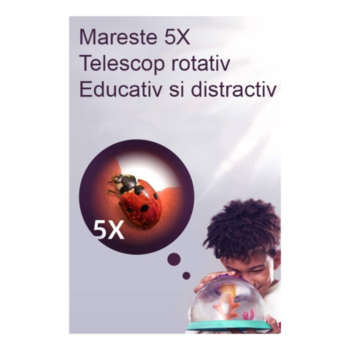Observator de jucarie pentru insecte si alte vietuitoare Life&Science Doty®, cu telescop 5x, 23x14 cm [7]