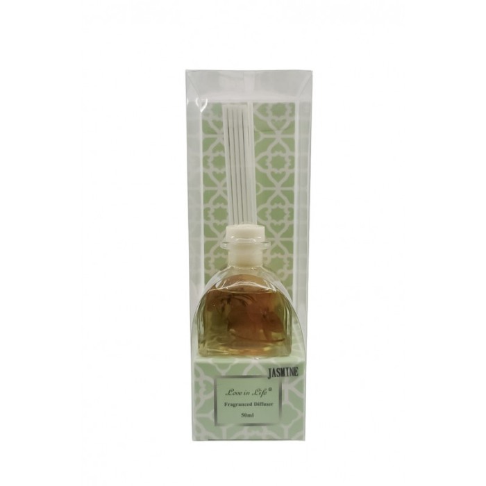 Odorizant de camera Love is Life Mandala Scent, aroma iasomie, 50 ml, sticla transparenta, betisoare incluse, Doty®️ [1]