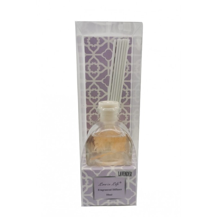 Odorizant de camera Love is Life Mandala Scent, aroma lavanda, 50 ml, sticla transparenta, betisoare incluse, Doty®️ [1]