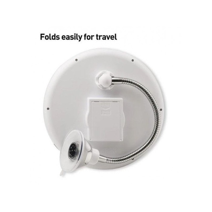 Oglinda cosmetica flexibila cu LED si factor marire 10x [3]