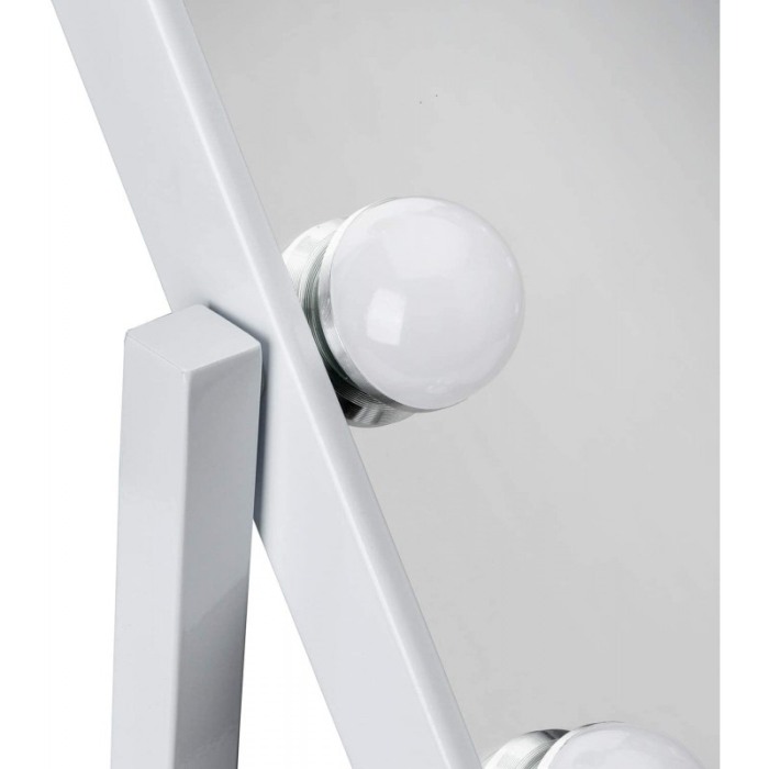 Oglinda Hollywood machiaj cu suport, luminata cu 9 LED-uri, modul 3 culori, intensificator lumina, 30 cm, Doty® [3]
